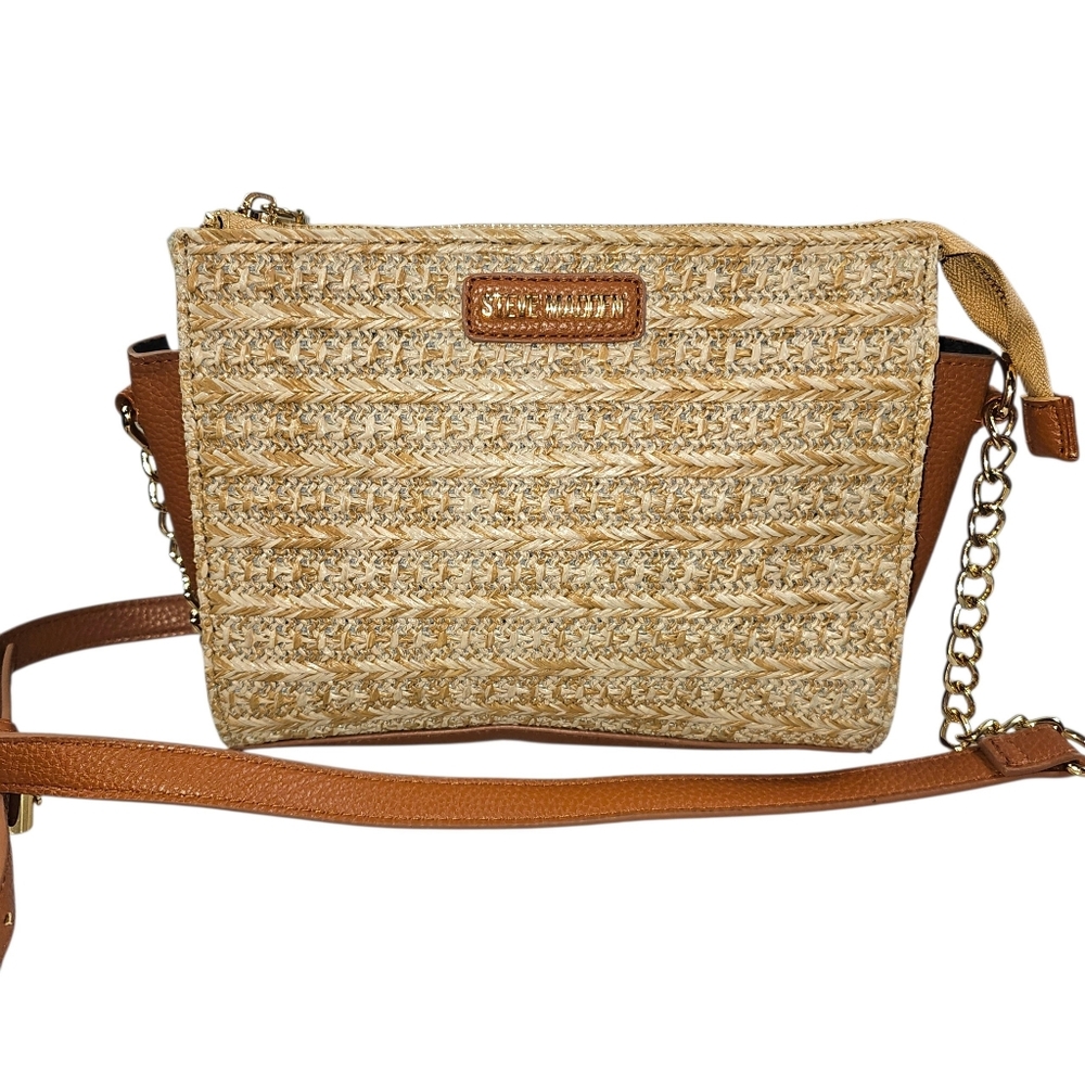 Steve Madden Lexi Straw Crossbody Bag - Picture 3 of 8